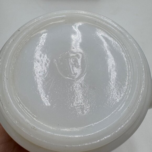 Vintage Federal Milk Glass Mug Daffodil Floral Pattern Coffee Cup White yellow s - Picture 7 of 9